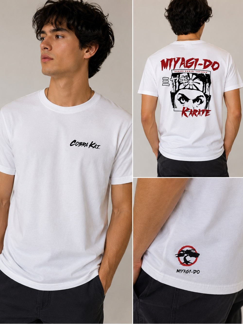 Miyagi-Do White Graphic Tee - Men's Short Sleeve Shirt